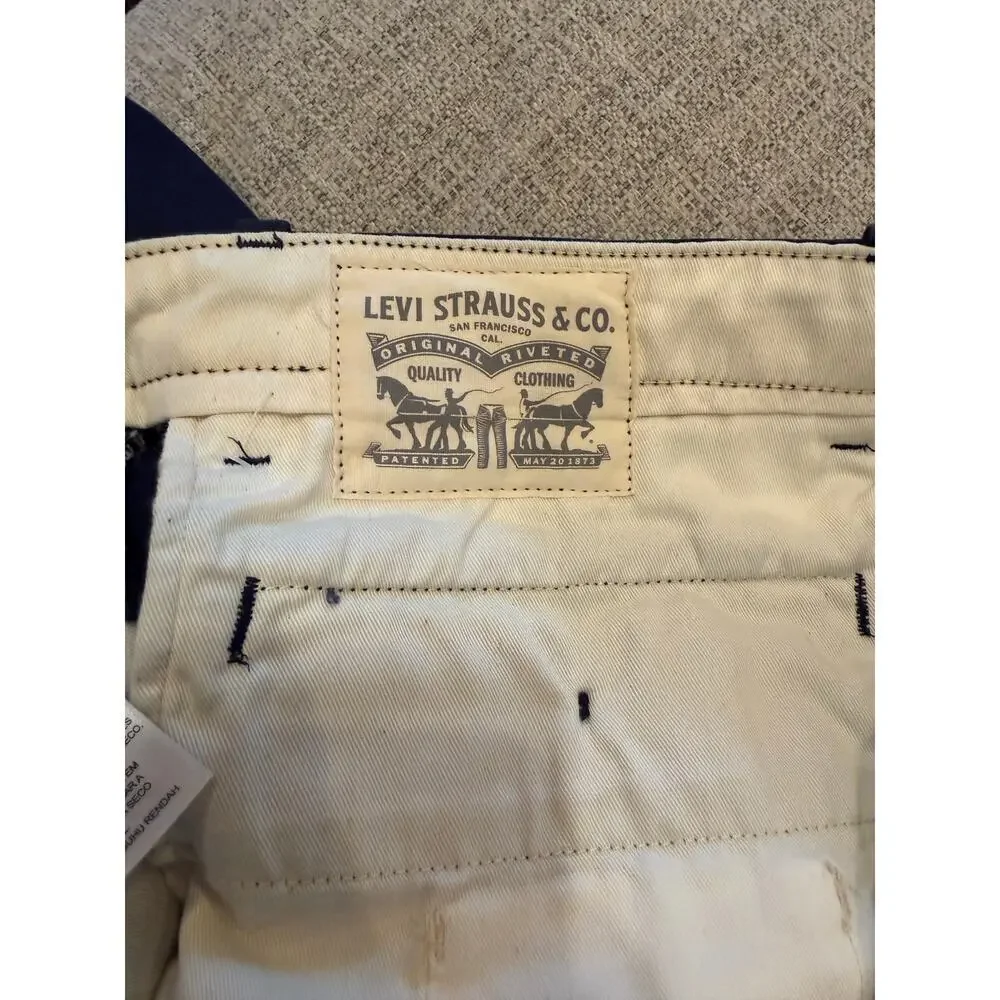 Levi's Navy Blue Men's Chino Jogger Pants Stretch Elastic Cuff Size 38 x 32